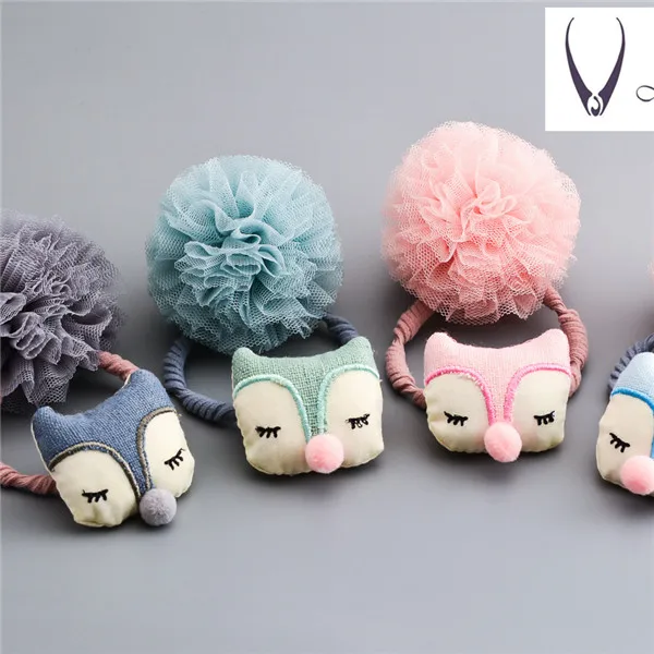 

Korea Lace Flower Crown Hair Accessories Set Gauze Hair Clips Fox Hair Band Headband for Girls Elastic Hair Band Princess