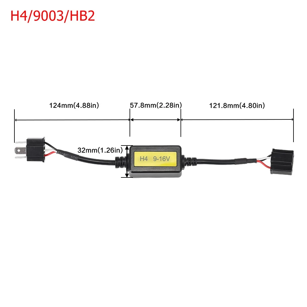 2 шт. H4/H7/H8/H11/H13/HB3(9005)/HB4(9006) Canbus жгут проводов адаптер светодиодный автомобильный головной светильник лампа авто фара противотуманный светильник CANBUS