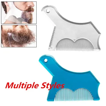 

Beard Shaping Tool Trimming Shaper Template Comb Transparent Men's Beards Combs Beauty Tool For Hair Beard Trim Templates