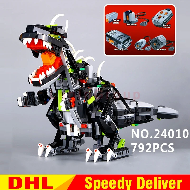

LP 24010 Science technology Monster Dino 3 in 1 dinosaur remote control sound function anime figures LPing toys Clone 4958