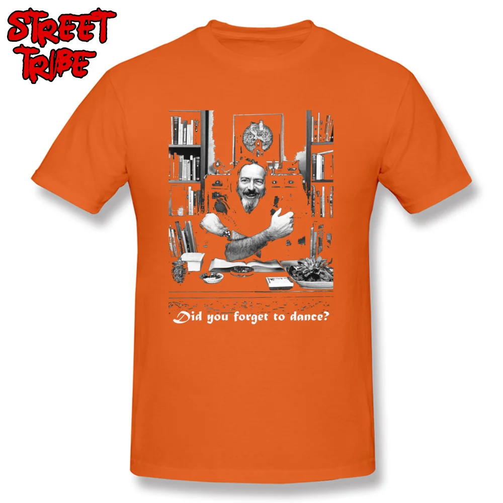 Alan Watts -800 Normal T-shirts for Students 100% Cotton NEW YEAR DAY Tops Tees Sweatshirts Short Sleeve On Sale Crew Neck Alan Watts -800 orange