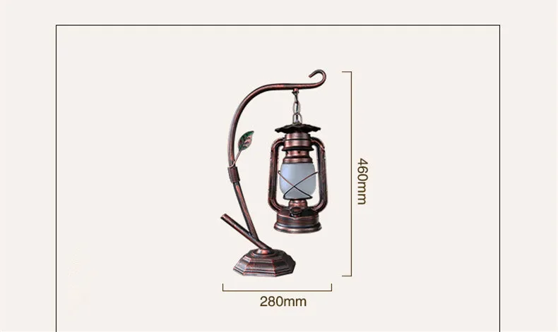 Домашняя керосиновая лампа в деревенском стиле, ретро настольная лампа В индустриальном стиле, для спальни, для чтения, для гостиной, для спальни, винтажная масляная лампа