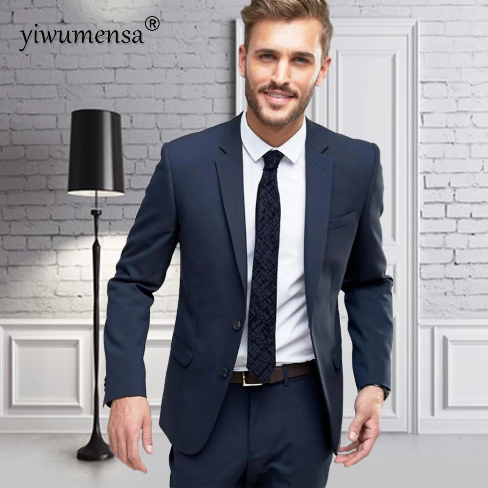 Us 8046 46 Offyiwumensa Costume Homme 2018 Men Suit Terno Masculino Blacknavy Blue Wedding Suits For Men Smoking Mariage Slim Fit Mens Suits In