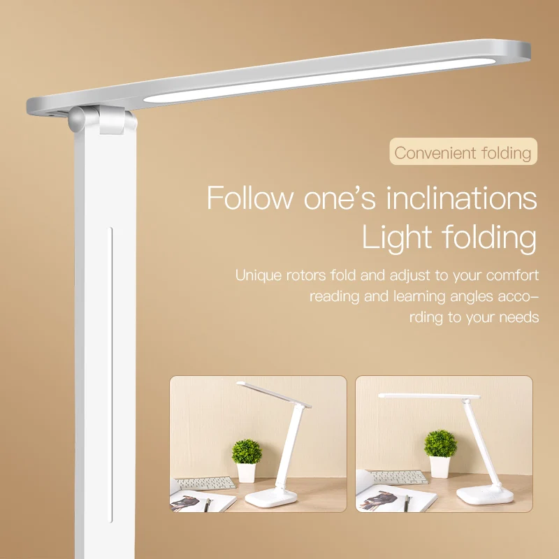 

Creative foldable LED table lamp with adjustable warm color, light and eye protection
