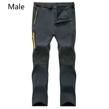 

Winter outdoor assault pants men and women thickened warm soft shell grab flannelette pants lovers ski climbing pants