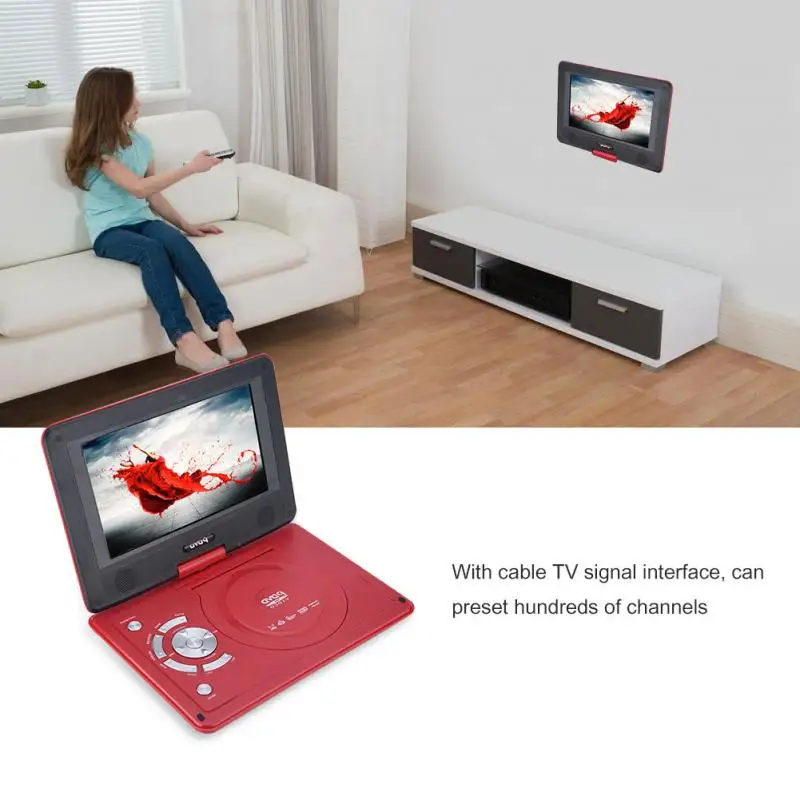 

9.8 Inch Portable High-definition Swivel Screen Car DVD Player VCD CD AVI Video Player