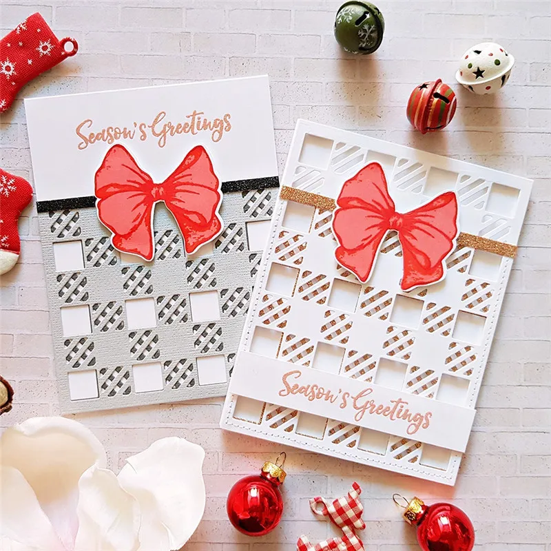 

GJCrafts Flannel Cover Background Dies Metal Cutting Dies for Xmas Scrapbook Paper Craft Emboss Blade Punch Cutter Frame Dies