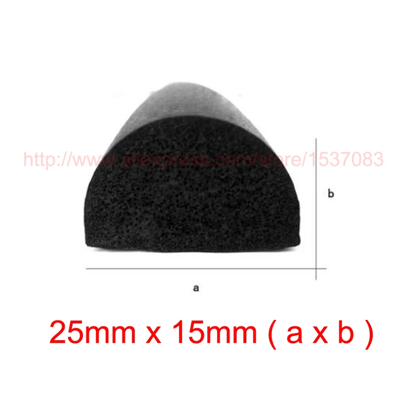 2 м x 25 мм 15 epdm Резиновая поролоновая дверь|draught excluder|door window insulationsealing strip |