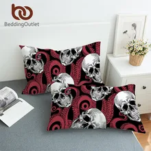Постельное белье, подушка череп, щупальца осьминога, ручная наволочка, Готическая микрофибра, наволочка, красный и зеленый постельные прина...(China)