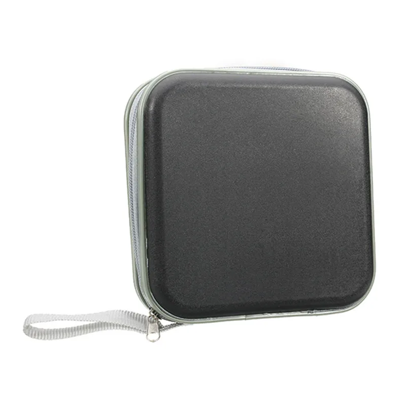 Черный LEORY Портативный 40 шт. Двусторонняя диск DVD VCD DJ Wallet для хранения сумка для альбома Жесткий Box Организатор чехол с застежкой-молнией - Цвет: Черный