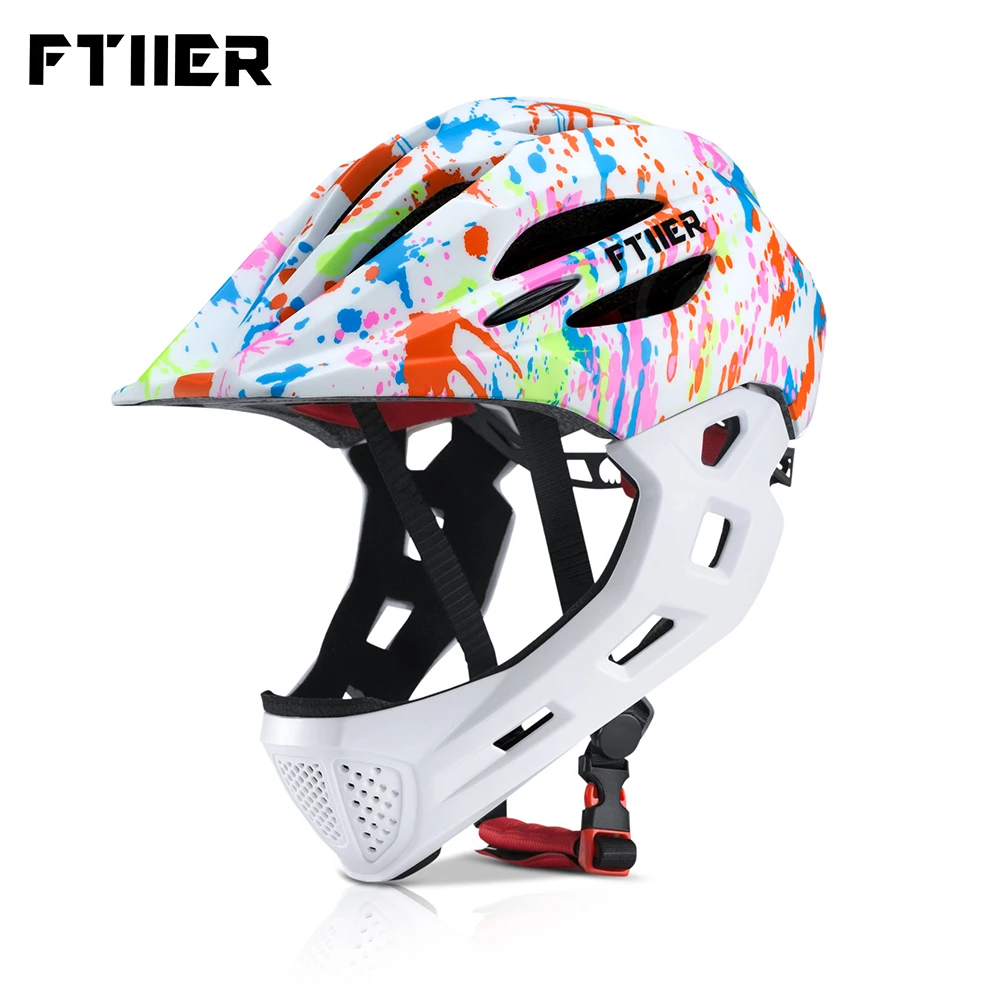 Ftiier Kid LED горный Mtb дорожный велосипедный шлем съемный Pro защита детский Полнолицевой велосипедный шлем Cascos Ciclismo Ftiier Kid LED горный Mtb дорожный велосипедный шлем съемный Pro защита детский Полнолицевой велосипедный шлем Cascos Ciclismo