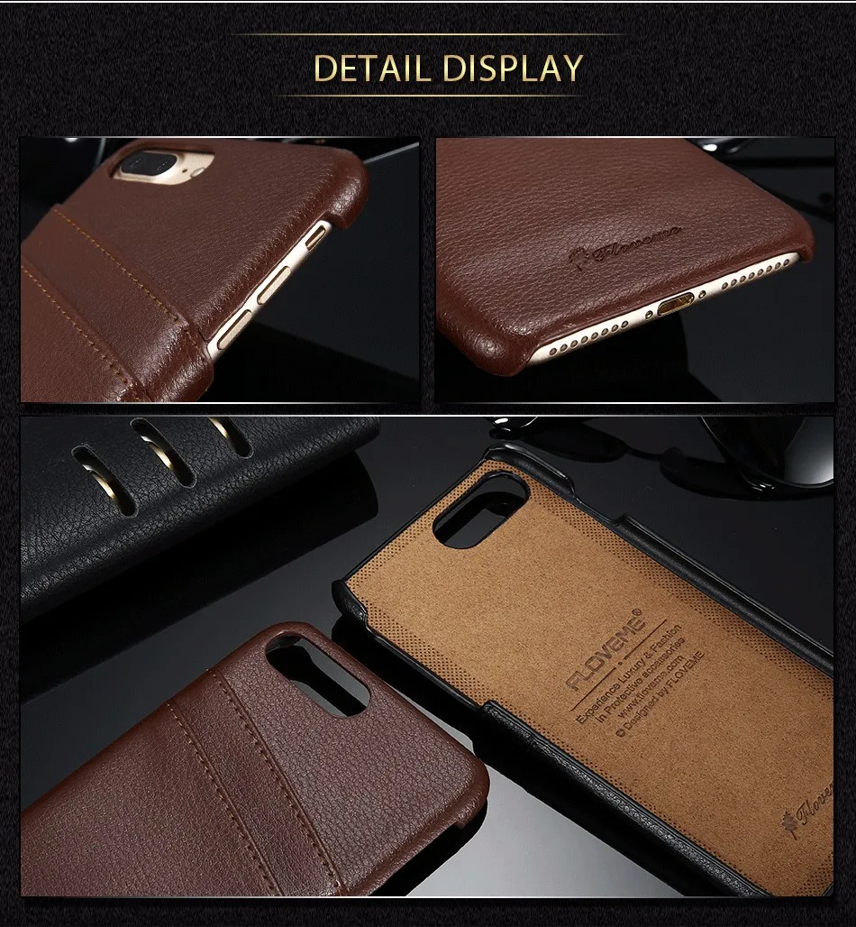 genuine leather card slot case for iPhone 6 6s Plus 7 7 Plus (14)