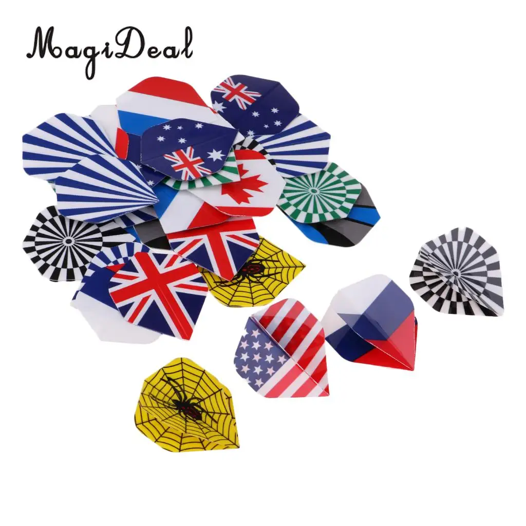 24/27/36pcs Professional Dart Flights Feather Tail Wing Flight Replacement Darts Accessory Supplies National Flag 