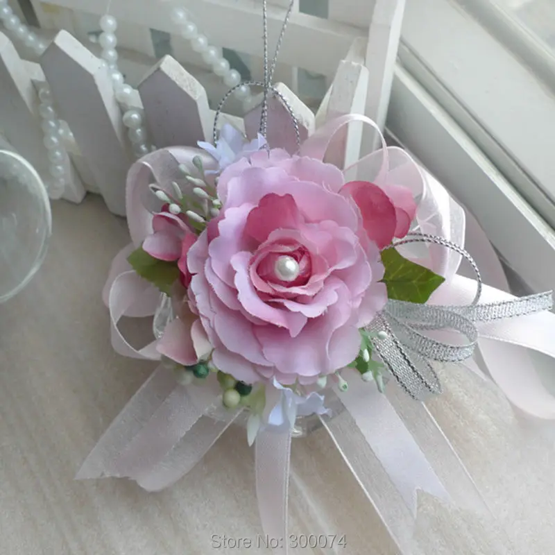Pink Wedding Flower Corsage