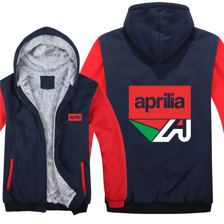 Motorcycle Aprilia Hoodies Mens Zipper Coat Fleece Thicken Aprilia Motor Sweatshirt Mans Clothing - Цвет: as picture