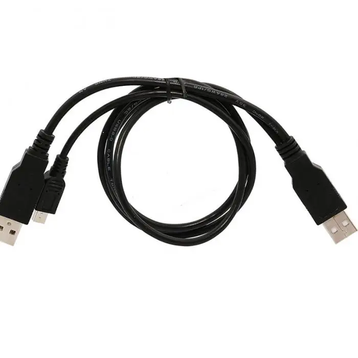 Двойной USB 2,0 Тип к USB Mini 5-контактный Тип B x1 Y для передачи данных кабель для Мощность кабель HJ55