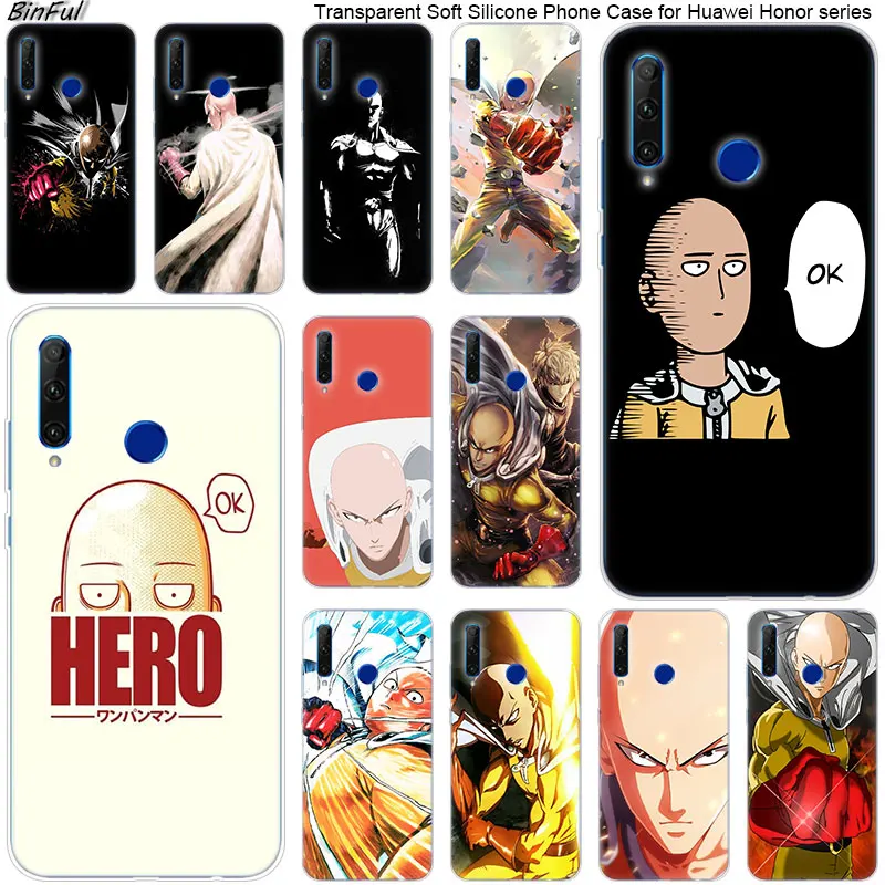 Чехол для телефона Saitama one punch man Мягкий силиконовый чехол Huawei Honor 20 20i 10 9 8 Lite 8X 8C 8A 8S