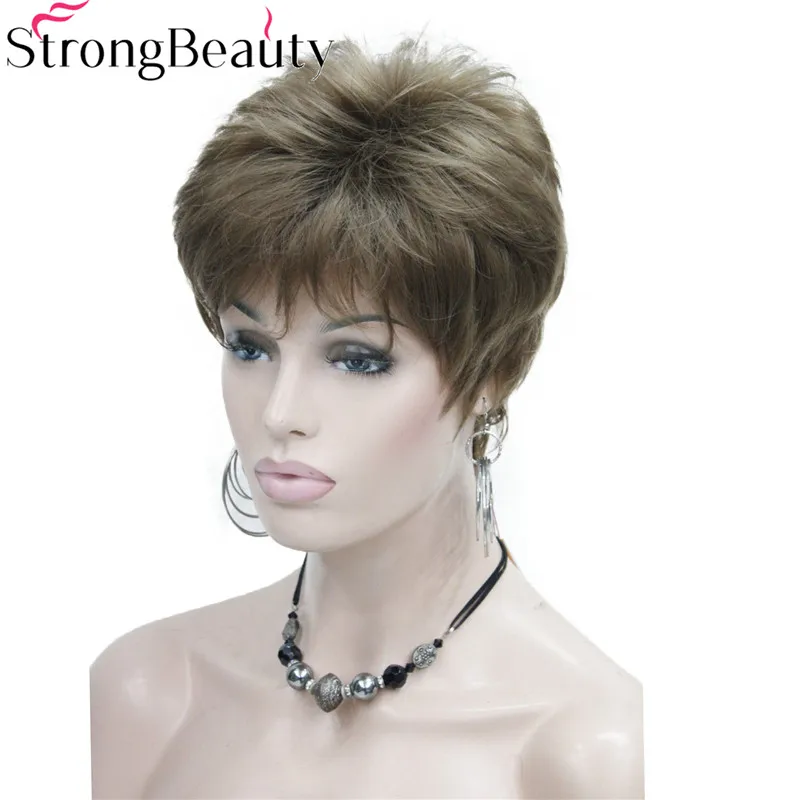 RG-ZORA #12 women's short straight synthetic daily wig orange brown blonde 5 color choices (3)