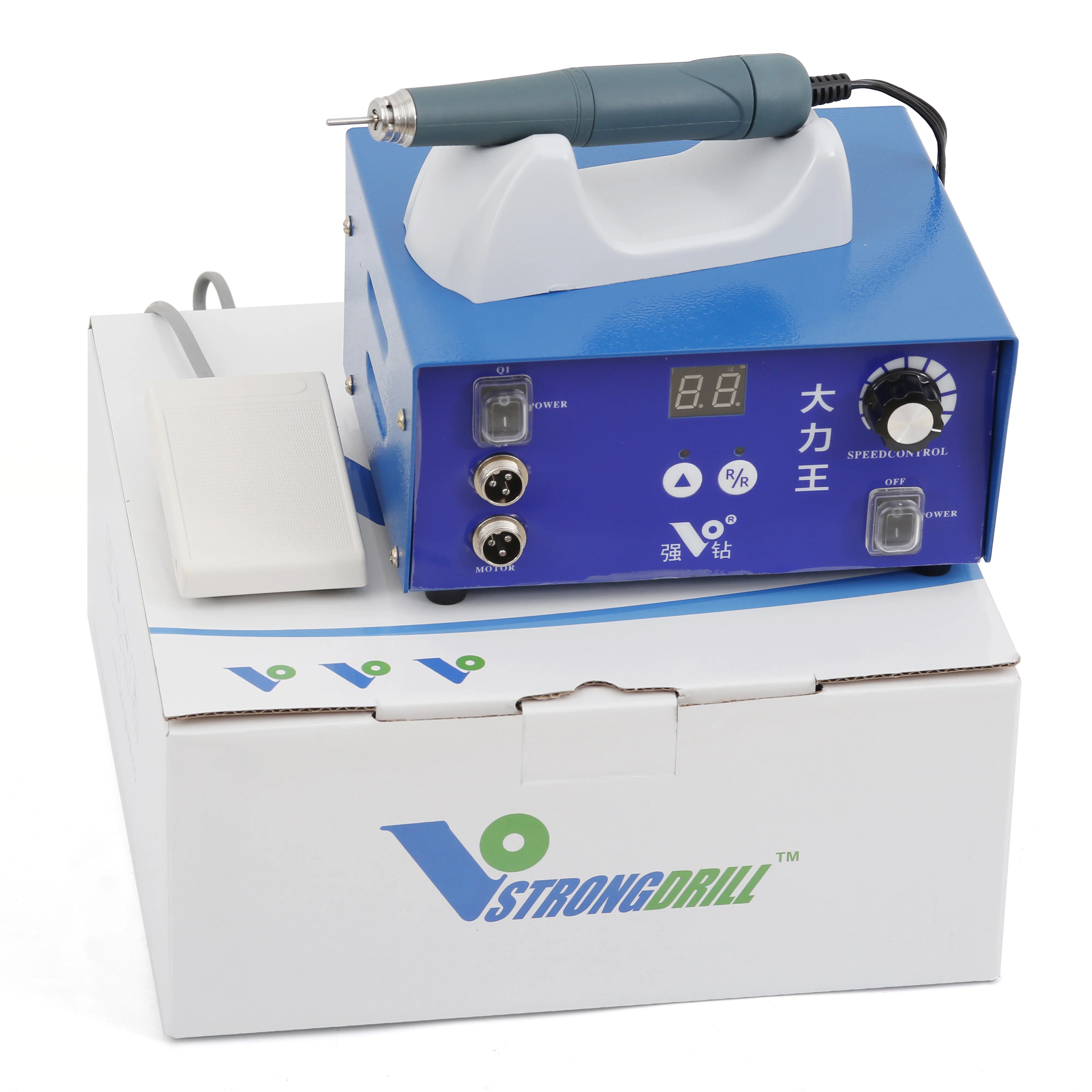 50000rpm Brushless Dental Lab Micromotor STRONG DRILLDALIWANG+103doubl brushless handpiece micromotor for polishing dental/stone 6