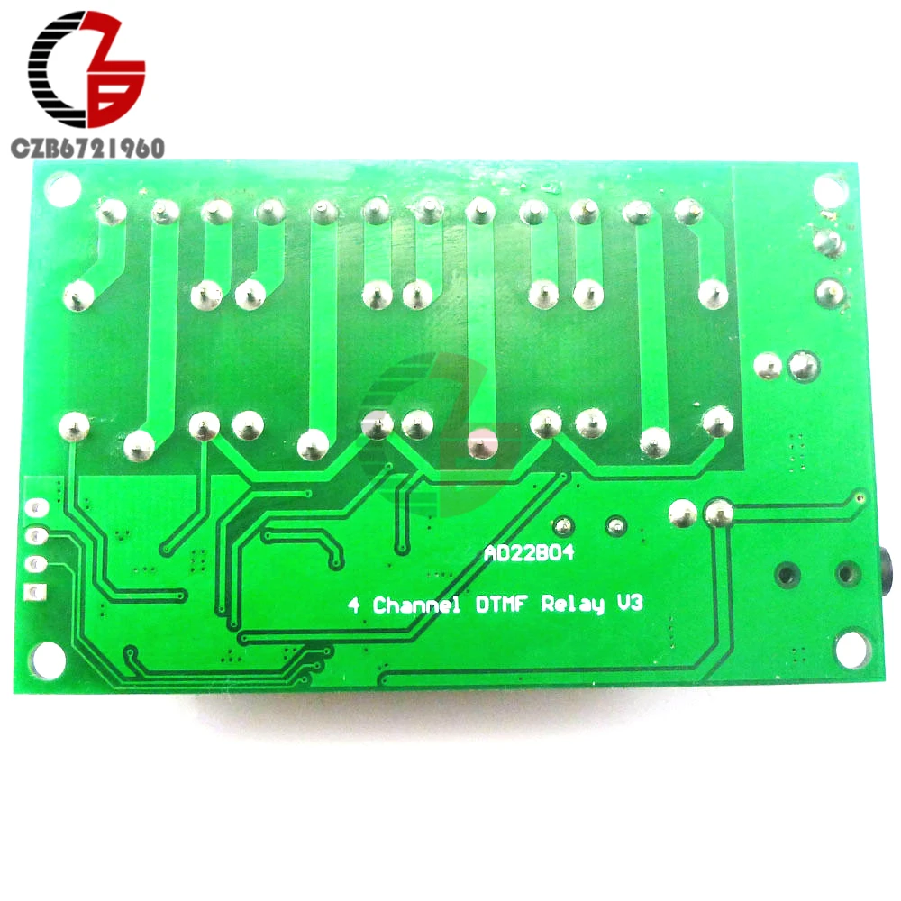 4CH AD22B04 DTMF MT8870 аудио декодер реле дистанционного управления для умного дома голосовой Телефон светодиодный светильник управления
