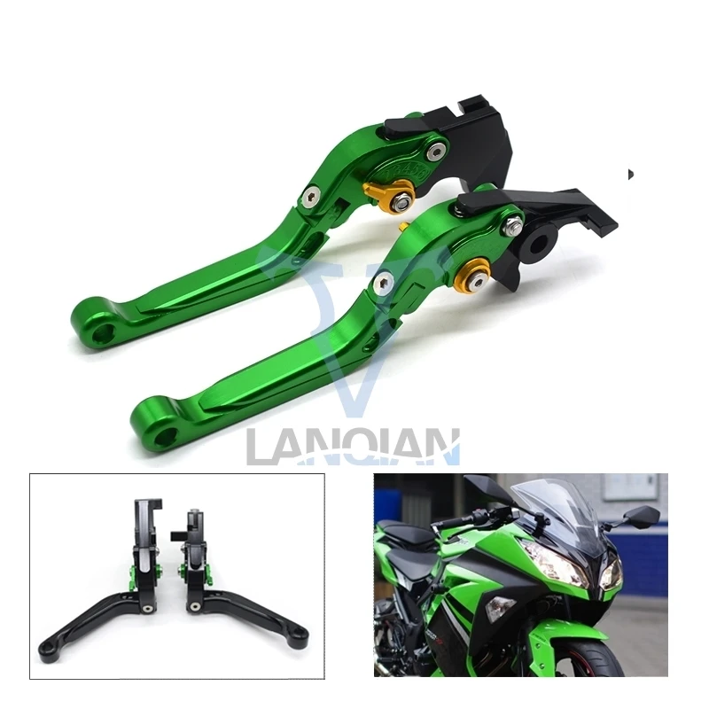 CNC Motorcycle Extendable Handle Brake Clutch Levers For Kawasaki ZX6R / ZX636R / ZX6RR 2000-2004 ZZR600 2005-2009