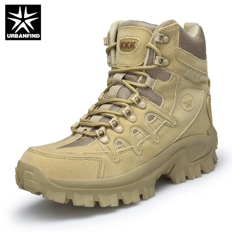 

URBANFIND Men's Boots Military boot Tactical Big Size Army Bot Male Shoes Safety Combat Mens Chukka Ankle Bot Motocycle Boots