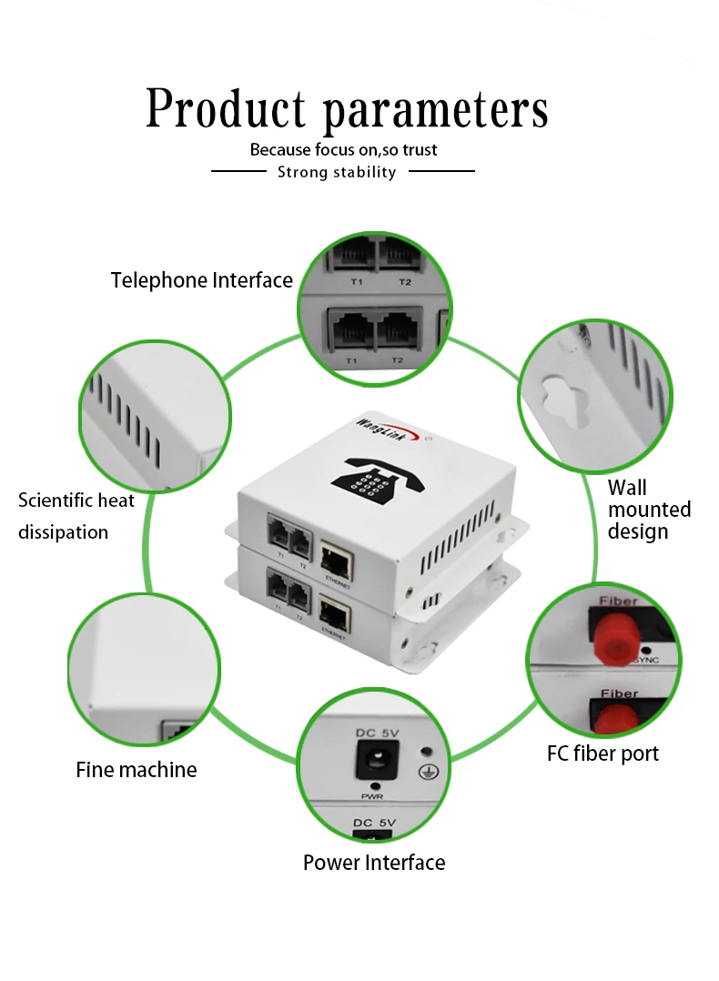 Wanglink 2ch RJ11 FC/ST оптический порт + 1*100 м ethernet порт телефон оптический трансивер 1 пара