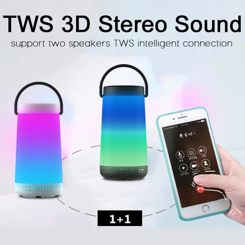 LeeSound Pulse 3D беспроводной Bluetooth динамик со стерео Красочный Светодиодный светильник AUX TF карта Playback микрофон для jbl iphone