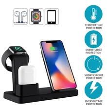 Tongdaytech 10 Вт Qi Беспроводное зарядное устройство для Iphone X 8 11 зарядное устройство 3 в 1 быстрое зарядное устройство Быстрая зарядка док-станция для Apple Watch 5 4 3 2 1