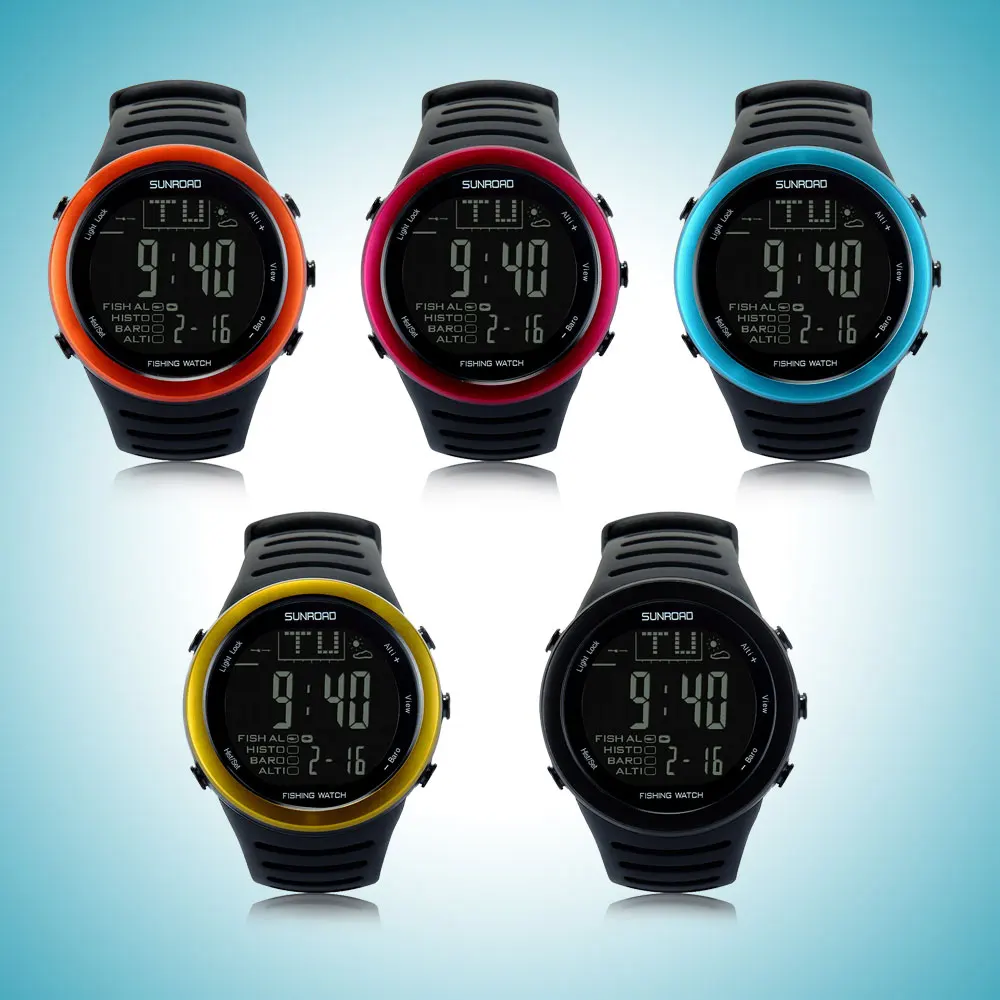 

Sports Wrist Watch Fishing Barometer Altimeter Thermometer Backlight Wristwatch
