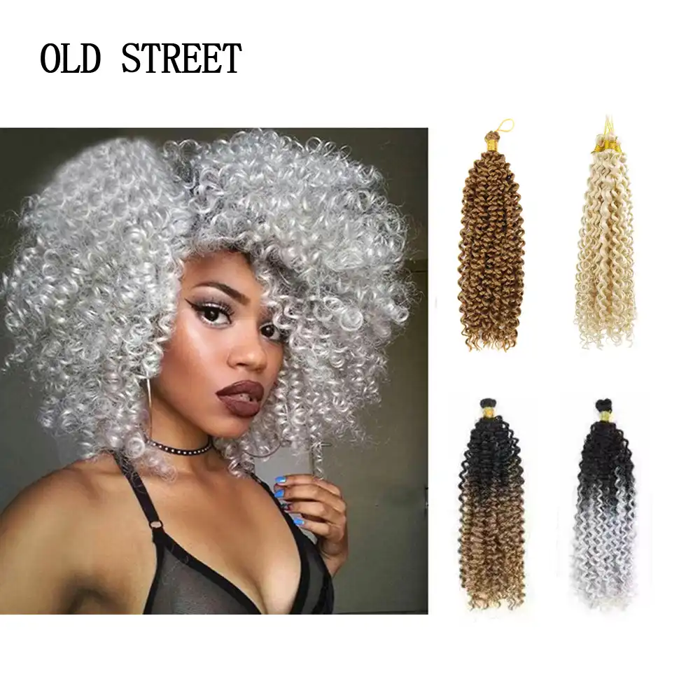 Water Wave Synthetic Braiding Hair Extensions Curly Crochet Latch