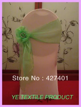 

Green2 Sonw Organza Chair Sash For Wedding Event &Party Decoration