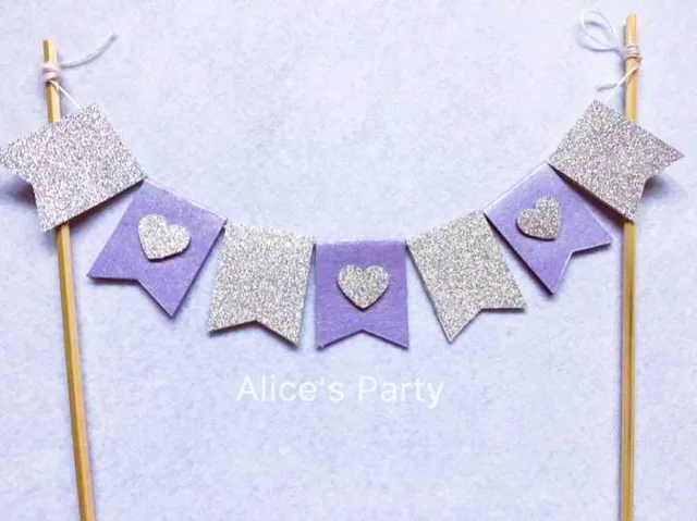 purple birthday banners