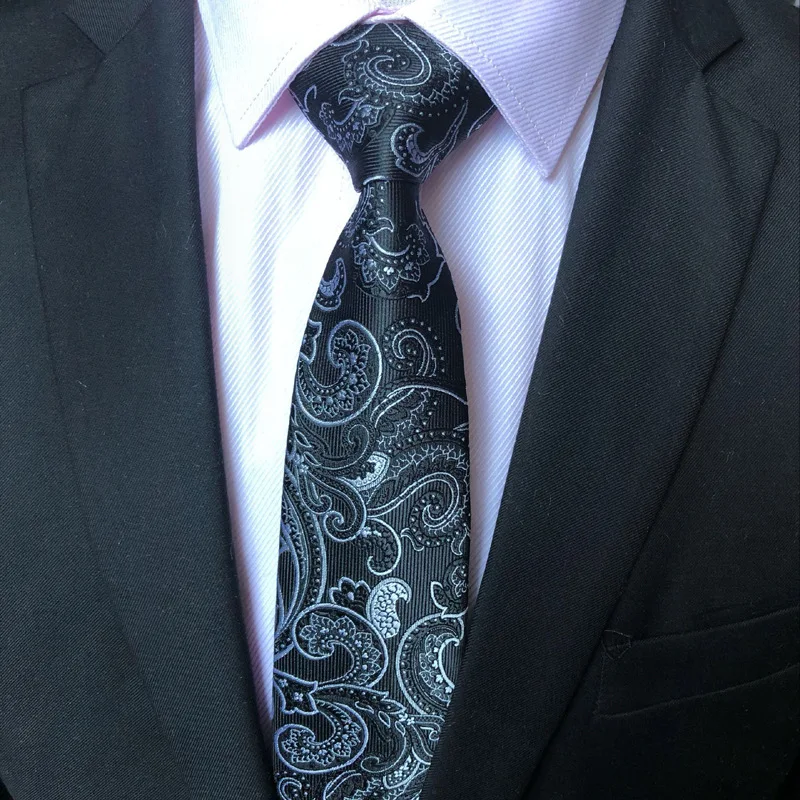 Роскошный классический мужской Галстук Пейсли 8 см жаккард тканые галстуки для мужчин деловой, для жениха галстук Свадебная вечеринка мужские подарки - Цвет: YG-5
