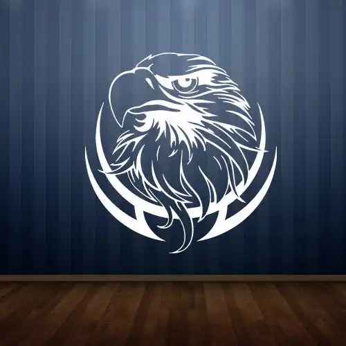 Stiker Dinding Burung Elang Hawk Layang Layang Kepala Tidur Vinyl