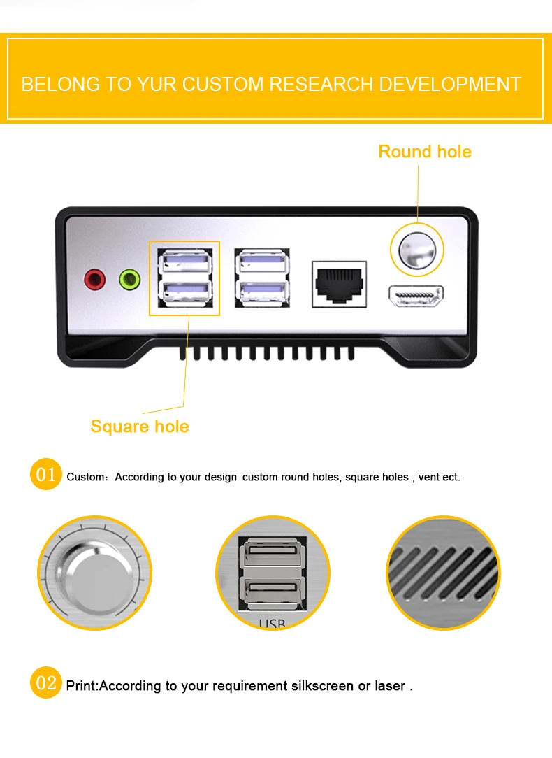GOF-K01 120 X 46 X 170mm aluminium enclosure amplifier extruded case instrument for communication