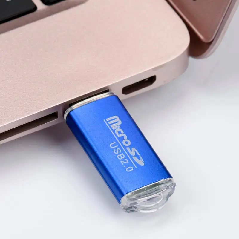 Новый портативный USB 2,0 адаптер картридер 2 микро-sd считыватель карт памяти l0717 #3