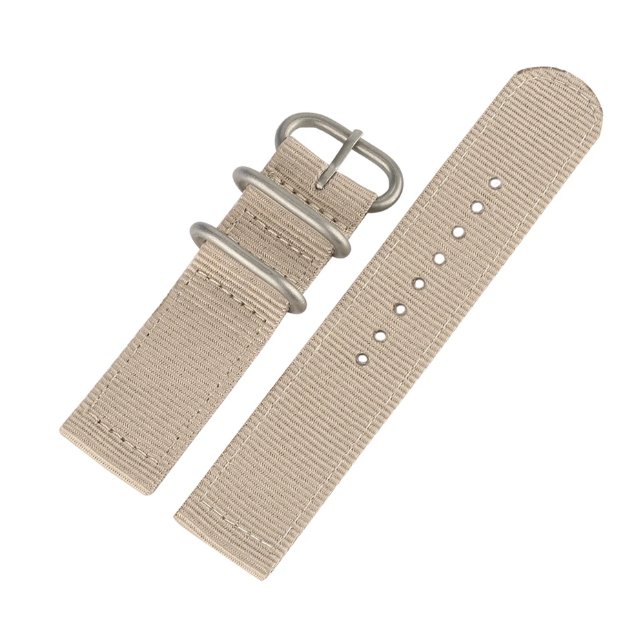 

20mm/22mm High Quality Durable Gray Watchband Canvas Nylon Men Watch Band Unisex Creative Gift Replacement Accessories