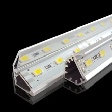 50 м/лот 72 светодиодный s/M SMD5730/SMD5630 светодиодный светильник 12 вольт алюминиевый светодиодный светильник с жесткой полоской с v-образным алюминиевым каналом