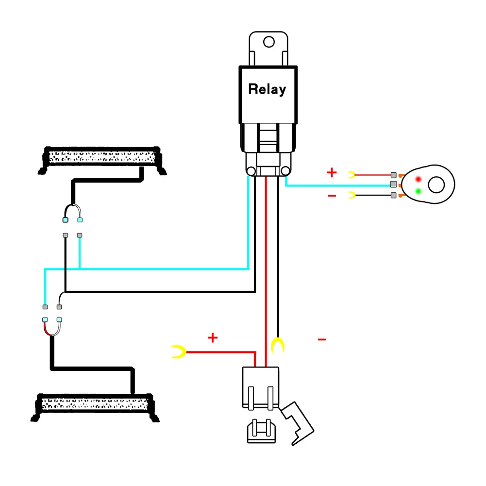 

Wiring Harness Wire Switch Relay Kit for Connect Work Driving LED Light Bar Car Spotlight NJ88