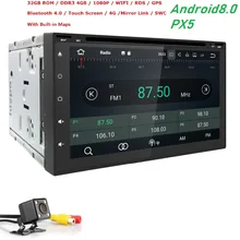 HD 800*480 dello schermo OctaCore 4G RAM + 32G ROM 2DIN universal car radio gps Android8.0 con wifi car stereo audio AUTO LETTORE DVD NAVI