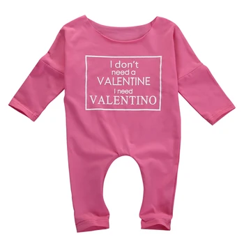 

Newborn Baby Girl Clothes babies Long Sleeve Cotton letter Romper Jumpsuit New Year costumes for girls Valentine baby clothing