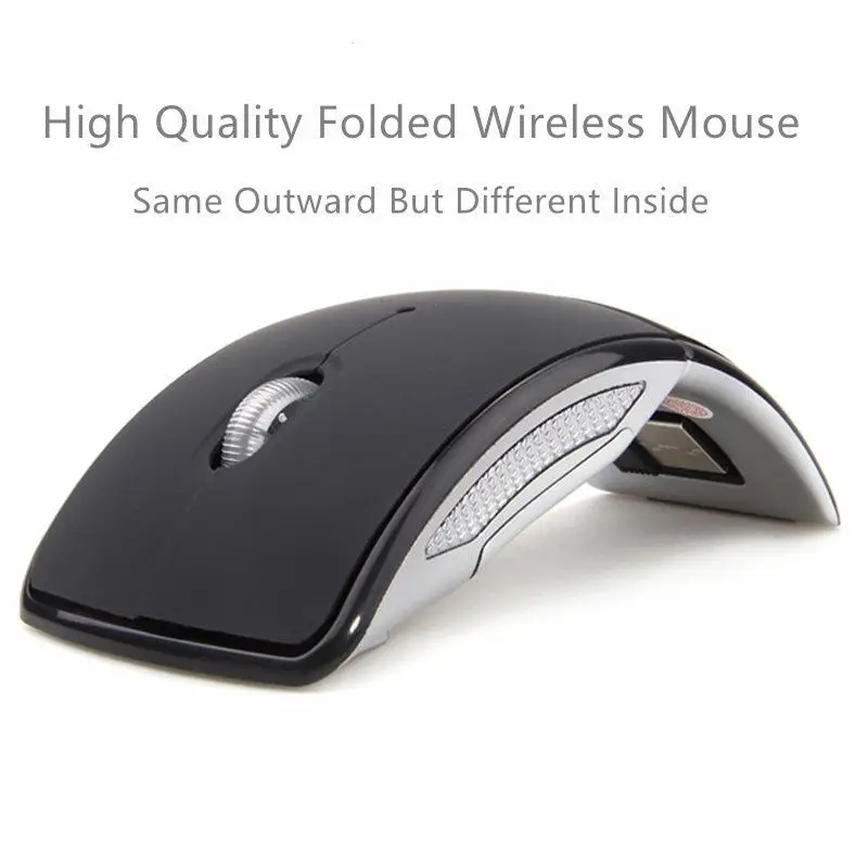 Беспроводная мышь, 2,4 г, компьютерная мышь, складная, оптическая мышь, USB приемник для ноутбука, ПК, компьютера, рабочего стола, офиса, беспроводная