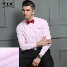 Для мужчин с длинным рукавом Твердые Цвет платье рубашка офисный женский формальный блузка Логотип Печатается Индивидуальные Бизнес работы унисекс Униформа Топы