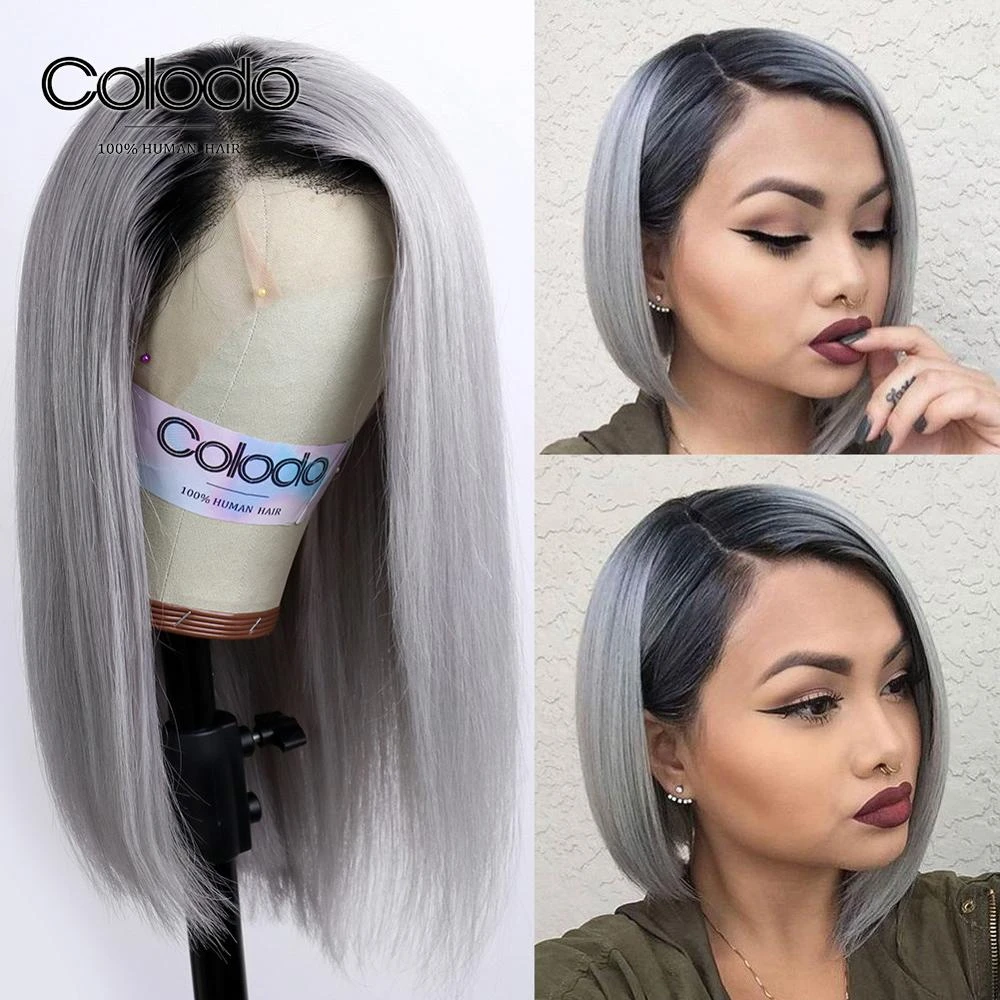 Grey side part bob Clearance