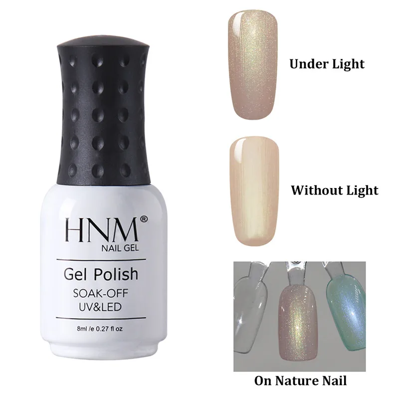 HNM 8ml Mermaid Glitter UV Nail Polish Soak Off LED Lamp Shell Nail Gelpolish Painting Gellak 14 Colors Primer Stamping Enamel - Цвет: BKJ9519