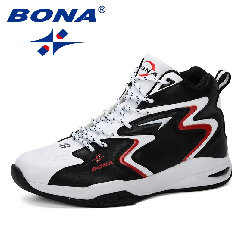 BONA 2019 New Popular Thick Sole Men Basketball Shoes Sneakers Footwear  Male Sport Shoes Outdoor Boys Basket Ball Shoes Men