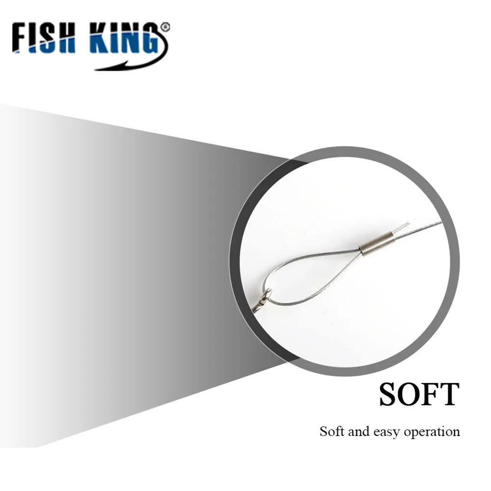 Рыболовная леска FISH KING 60LB 120LB 10 м с нейлоновым покрытием трос из