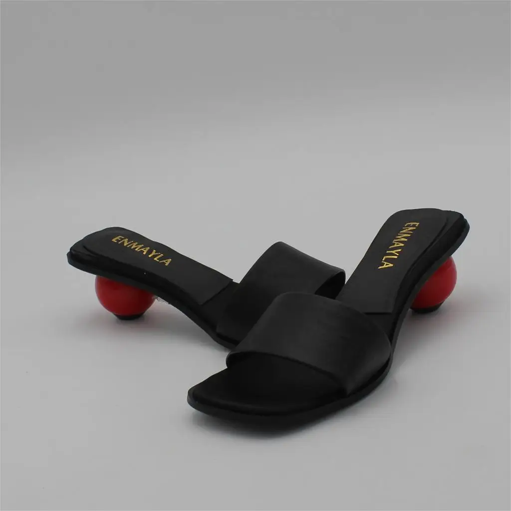 ENMAYLA/модные летние босоножки с открытым носком женские разноцветные Рыбак женская обувь черная обувь женские шлепанцы индивидуального дизайна