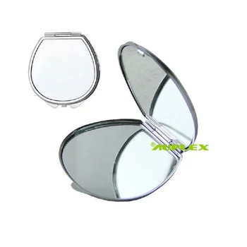 

Cheap Blank Sublimation Printable Compact Mirror Pocket Portable Dressing Mirror Metal Makeup Mirror for DIY Gift
